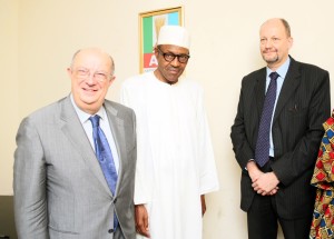 Mr Michel Arrion during a meeting between General Buhari in Abuja.